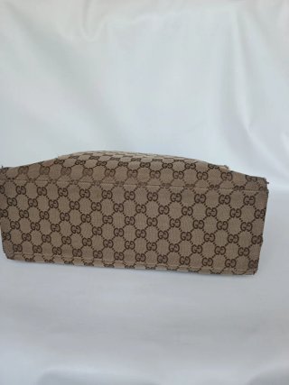 Borsa Gucci Bamboo Tela GG Beige Marrone