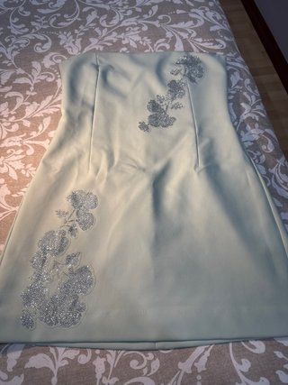 Vestido Fiesta Zara Pedrería Talla M