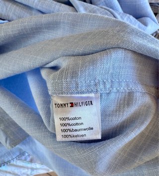 Camicia Tommy Hilfiger uomo blu tg.M 100%cotone