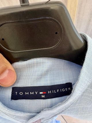 Camicia Tommy Hilfiger uomo blu tg.M 100%cotone