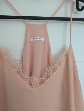 Top rosa palo Promod con encaje