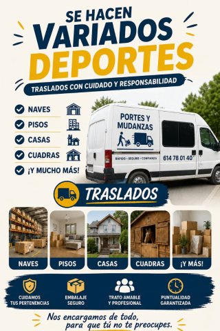 Atención se ace todo tipo de Portes y mudanzas