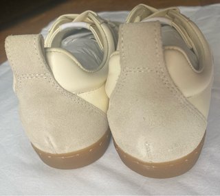 Zapatillas Mango Piel Beige y Blanco