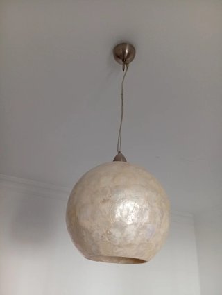 Lámpara colgante moderna nácar