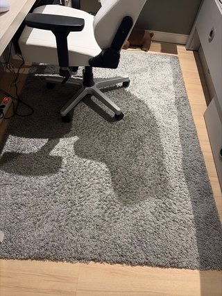Alfombra pelo gris suave