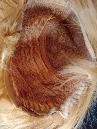 Peluca pelo natural rubio
