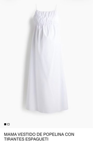Vestido premamá blanco tirantes