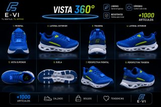 Zapatillas E-VI Azul y Blanco Tallas 41-45