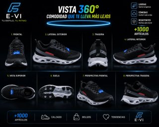 Zapatillas E-VI Azul y Blanco Tallas 41-45