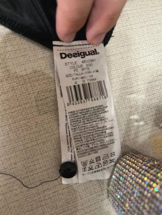 Vestido Desigual Negro y Azul