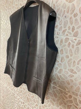 Gilet in vera pelle vintage perfette condizioni