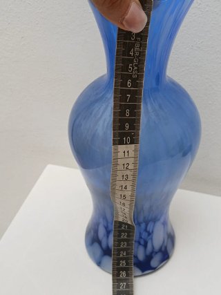 Vaso Murano vintage blu e bianco