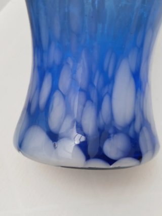 Vaso Murano vintage blu e bianco