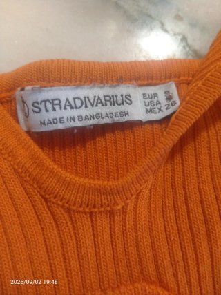 Top corsetero canalé Bershka S