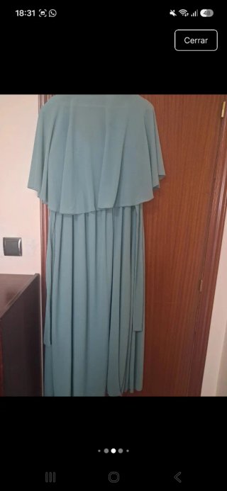 Vestido verde agua con encaje
