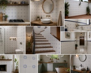 Azulejos Roca 34 m² + piezas extra