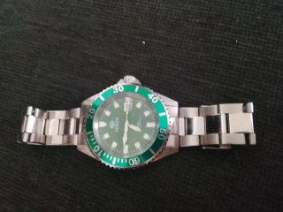 Reloj Marea Verde y Plateado