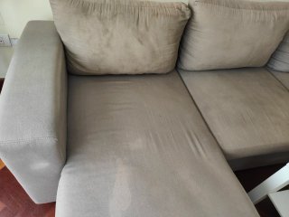 Sofá Cama chaise longue Gris 240cm