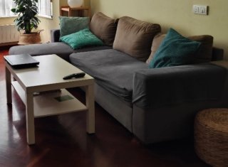 Sofá Cama chaise longue Gris 240cm