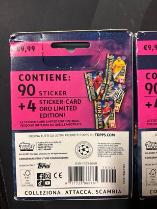 Lotto 2x Tin Topps Champions League 2021/22