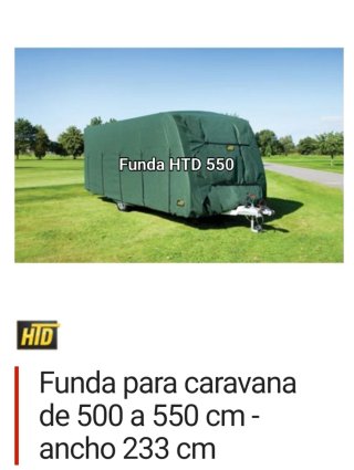 Funda Caravana HTD 4 capas 550 x 233 cm