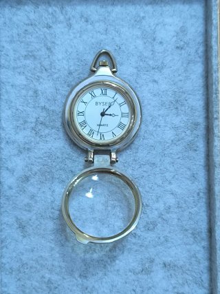 Reloj de bolsillo BYSER Cuarzo Dorado y Plateado