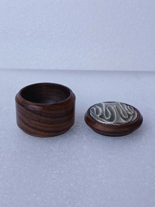 Scatolina vintage legno e metallo
