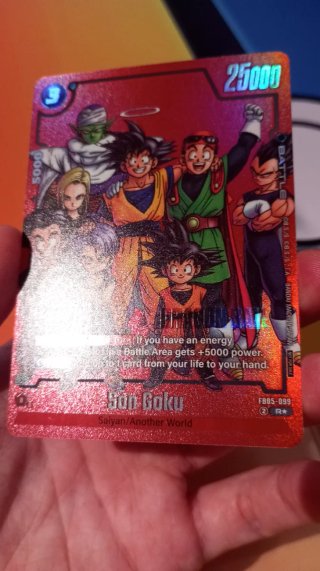 Carta Son Goku Manga Rosso Fusion World