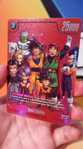 Carta Son Goku Manga Rosso Fusion World