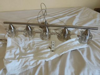 Lámpara de techo LED cristal y metal