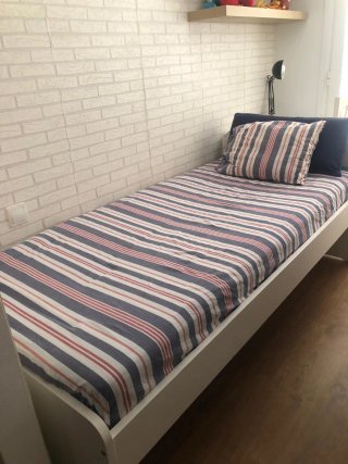 Estructura cama + somier láminas y colchón