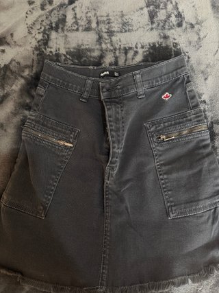 Falda vaquera cargo negra talla S