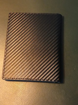 Cartera Tarjetero Compacta Negra Fibra Carbono