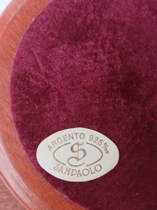 Scatola portagioie legno e argento