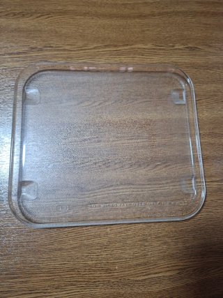 Plato microondas rectangular vidrio
