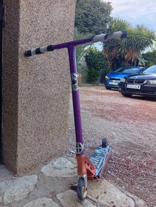 Patinete Scooter Naranja y Morado