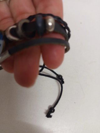 Pulsera ancla negra y azul