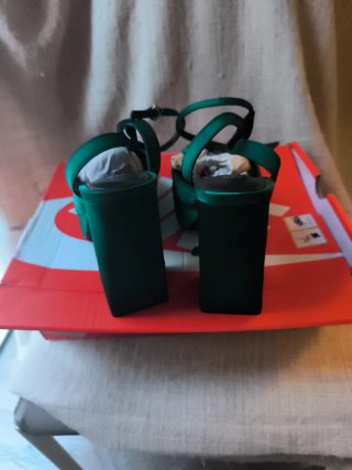 Zapatos Zara Verdes Tacón