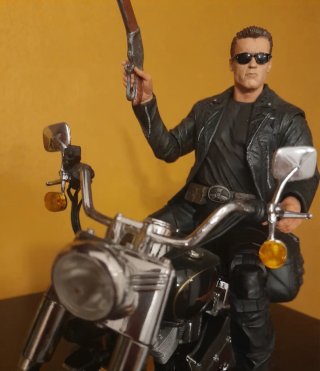 Figuras Terminator y Sarah Connor + Moto
