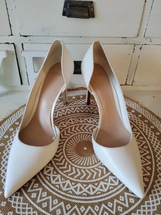 Zapatos tacón Mango blancos talla 39