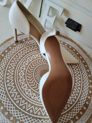 Zapatos tacón Mango blancos talla 39