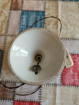 Lampada da tavolo vintage ceramica calice oro