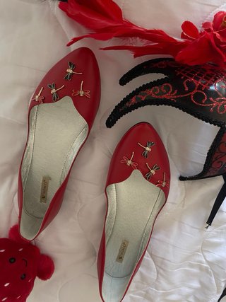 Bailarinas piel Vitacci libélulas rojas