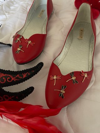 Bailarinas piel Vitacci libélulas rojas