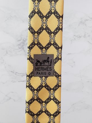 Cravatta Hermes Oro/Giallo