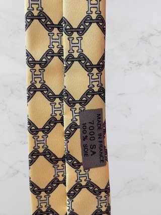Cravatta Hermes Oro/Giallo
