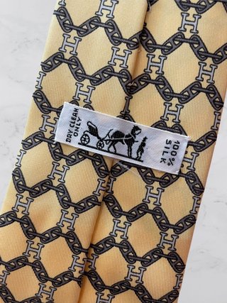 Cravatta Hermes Oro/Giallo