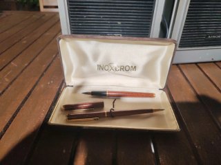 Bolígrafo y pluma Inoxcrom con caja