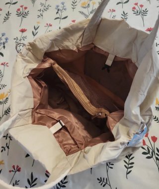 Bolso tote mujer beige