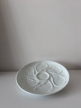 Antigo plato Francés para ostras